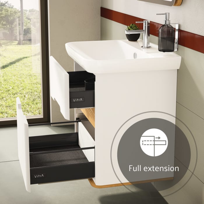 Vitra Sento Waschtischkombination 63 x 48,5 cm mit 2 Auszügen