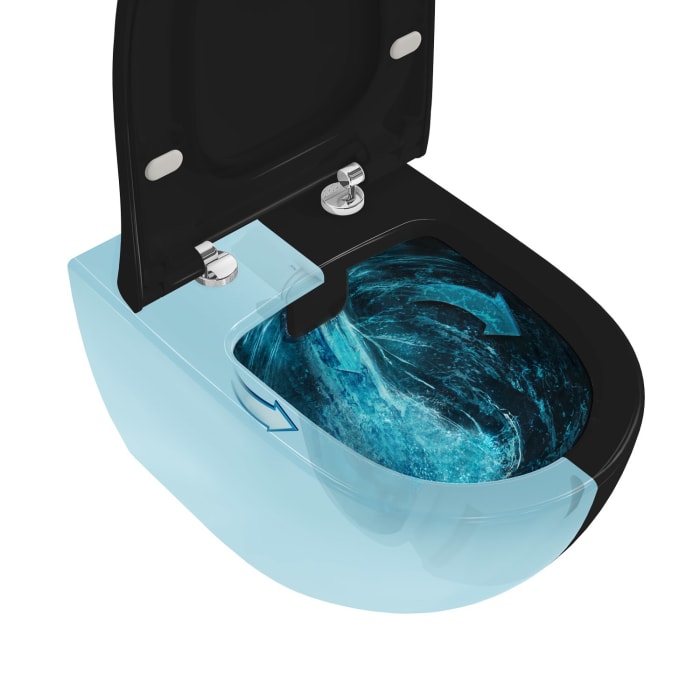 VitrA Sento Wand-WC VitrA Flush 2.0, Tiefspüler ohne Spülrand