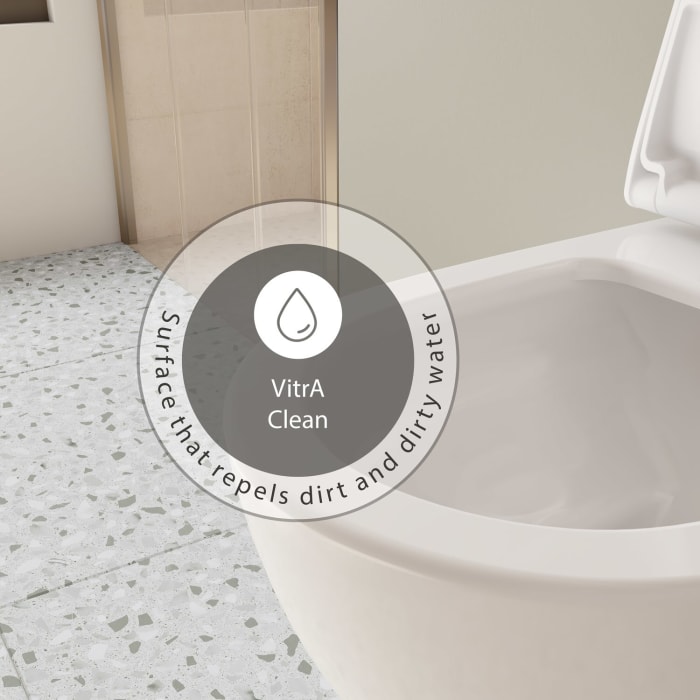 VitrA Sento Wand-WC VitrA Flush 2.0, Tiefspüler ohne Spülrand