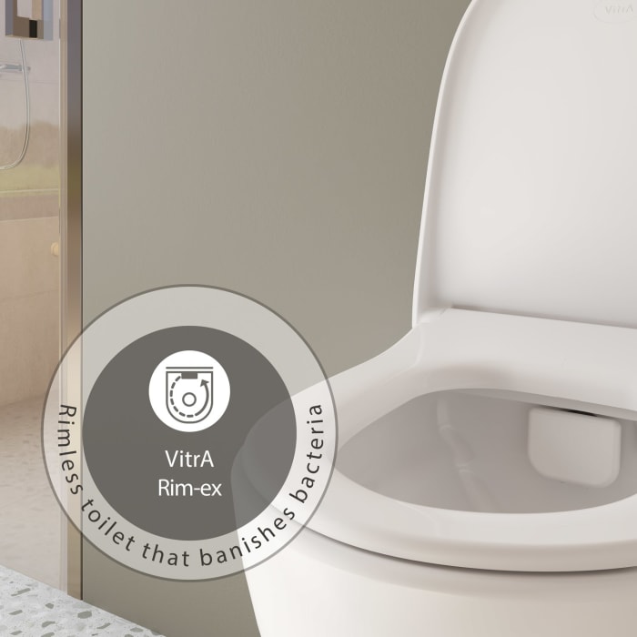 VitrA Sento Wand-WC VitrA Flush 2.0, Tiefspüler ohne Spülrand