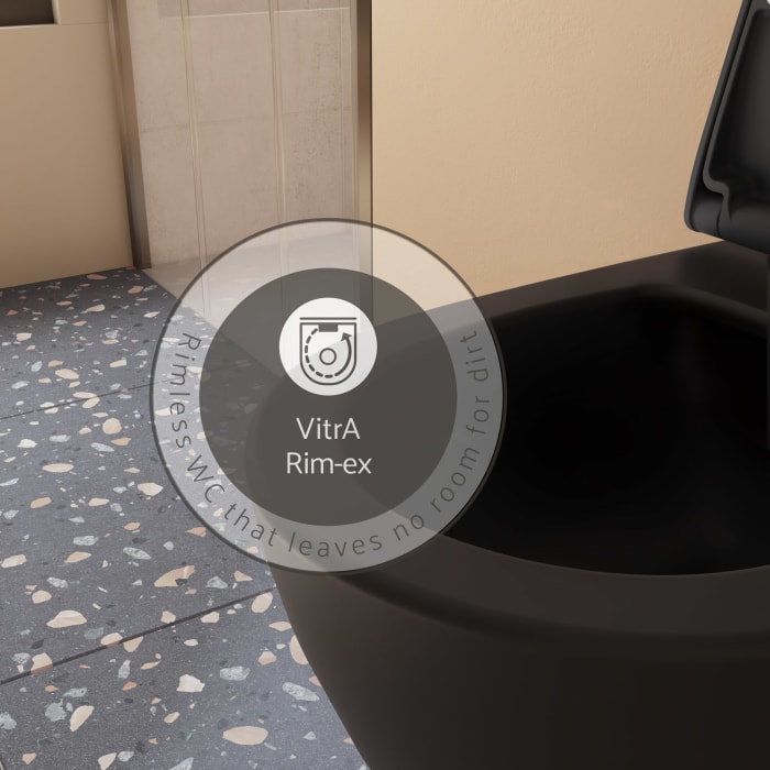 VitrA Sento Wand-WC VitrA Flush 2.0, Tiefspüler ohne Spülrand