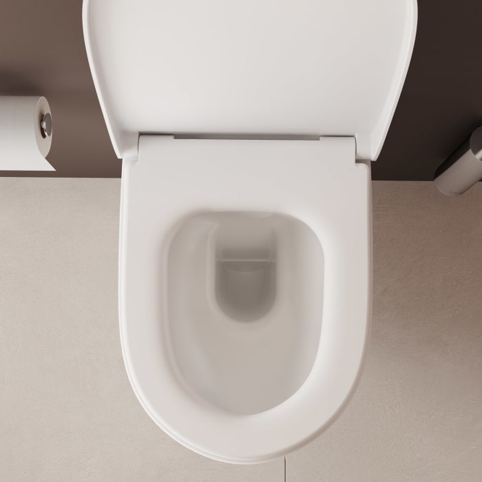 VitrA Sento Wand-WC VitrA Flush 2.0, Tiefspüler ohne Spülrand