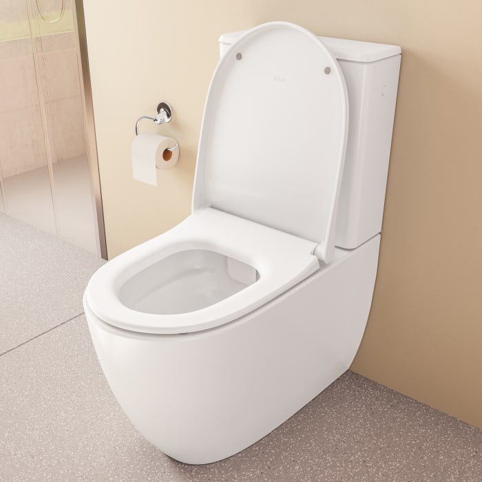 VitrA Sento Stand-WC VitrA Flush 2.0, back to wall, Tiefspüler ohne Spülrand