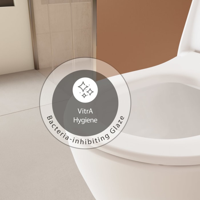 VitrA Sento Wand-WC-Set VitrA Flush 2.0 Tiefspüler ohne Spülrand mit WC-Sitz Slim Wrap