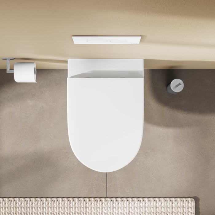 VitrA Sento Wand-WC-Set VitrA Flush 2.0 Tiefspüler ohne Spülrand mit WC-Sitz ohne Absenkautomatik