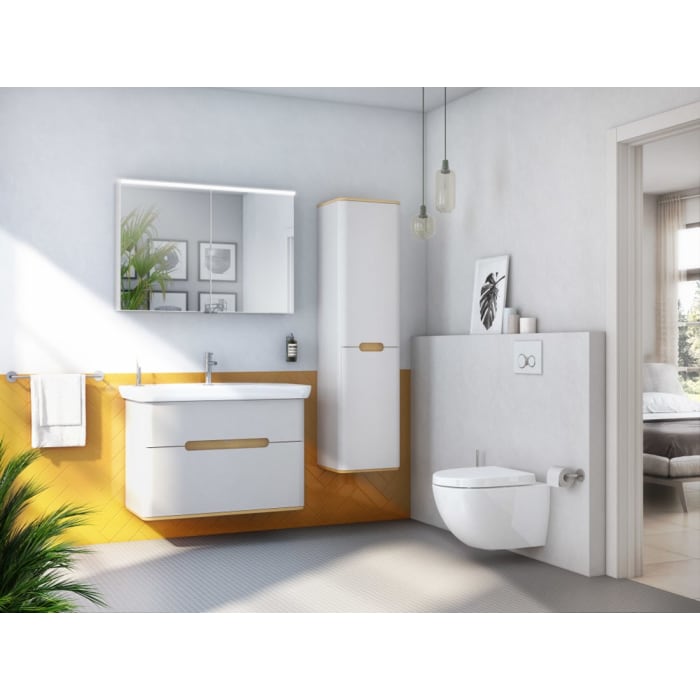 VitrA Sento Wand-WC-Set VitrA Flush 2.0 Tiefspüler ohne Spülrand mit WC-Sitz mit Absenkautomatik