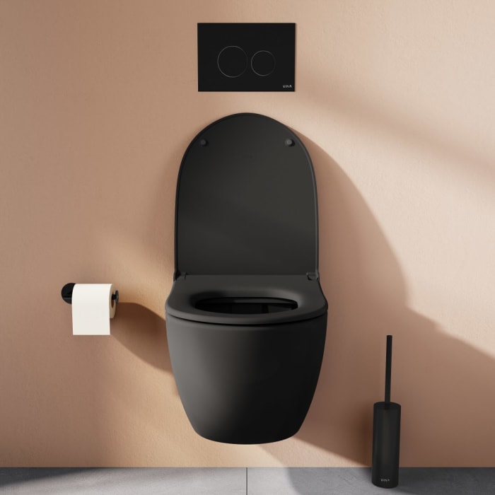 VitrA Sento Wand-WC-Set VitrA Flush 2.0 Tiefspüler ohne Spülrand mit WC-Sitz Slim