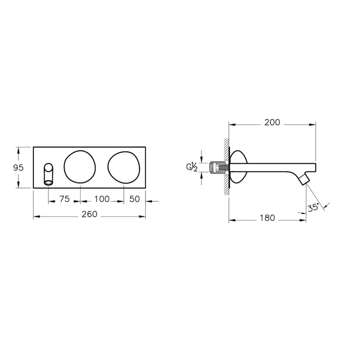 VitrA Istanbul Zweigriff-Waschtischarmatur 18 cm