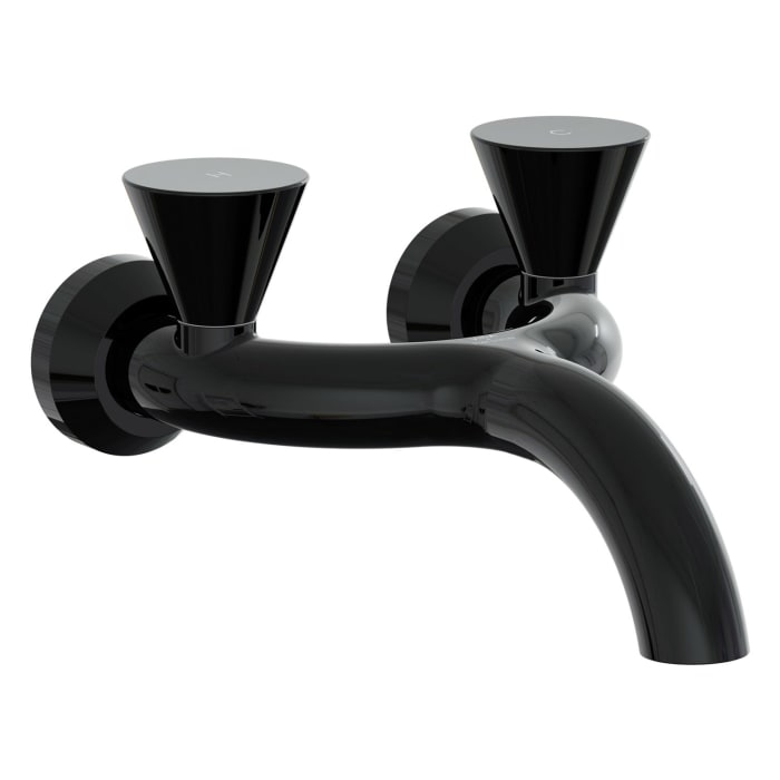 VitrA Liquid Zweigriff-Waschtischarmatur, Aufputz-Wandmontage, 24 cm