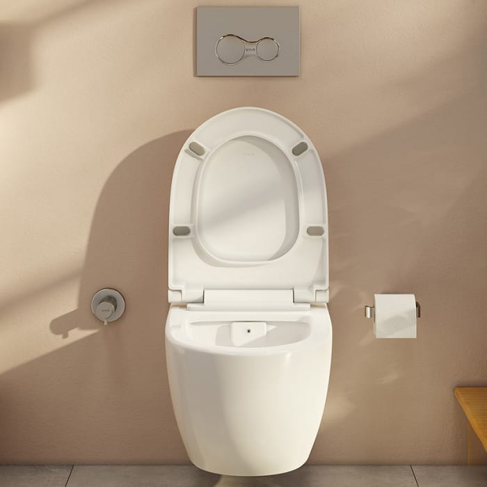 VitrA Aquacare Sento WC-Set mit Bidetfunktion, spülrandlos, inkl. Sitz