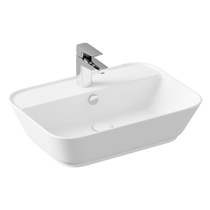 Vitra Options Geo Aufsatzwaschtisch 59,5 x 42,5 cm, mit Überlaufloch, freistehend