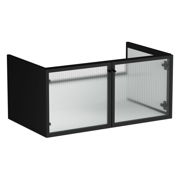 VitrA Liquid Waschtischunterschrank 100 cm, 2 Glastüren