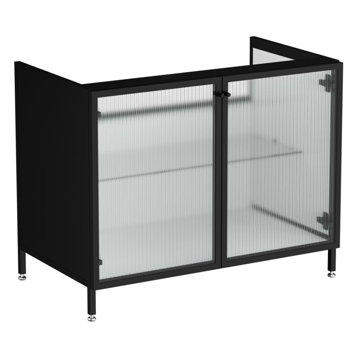 VitrA Liquid Waschtischunterschrank 100 cm, 2 Glastüren