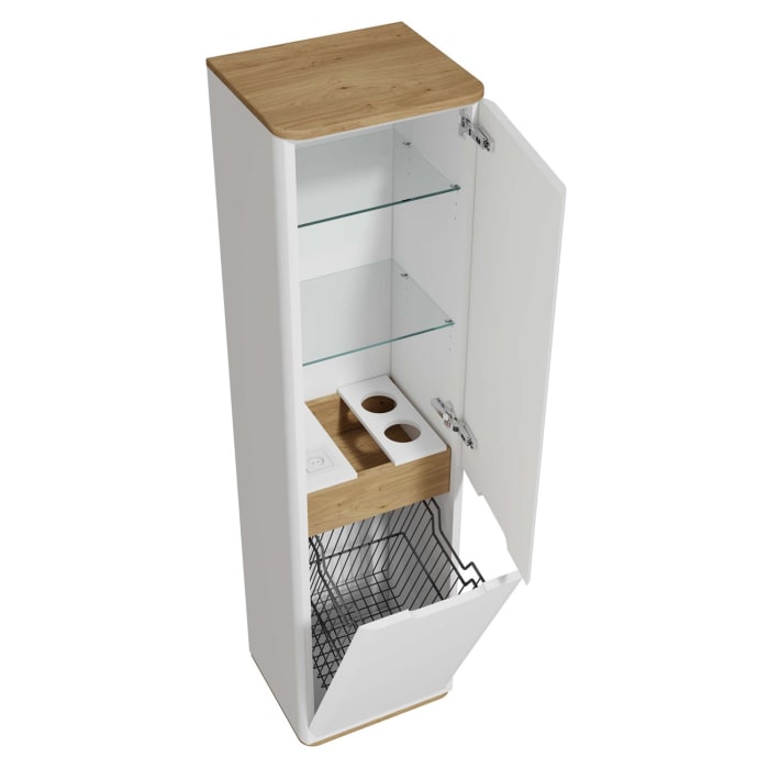 Vitra Sento Hochschrank 40 x 35 x 157,5 cm mit Türanschlag rechts, mit Wäscheklappe