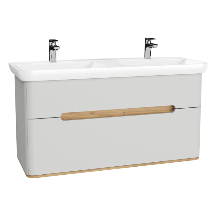 Vitra Sento Waschtischkombination 130 x 48 cm mit 2 Auszügen