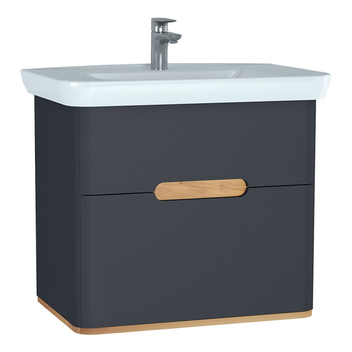 Vitra Sento Waschtischkombination 78 x 48,5 cm mit 2 Auszügen