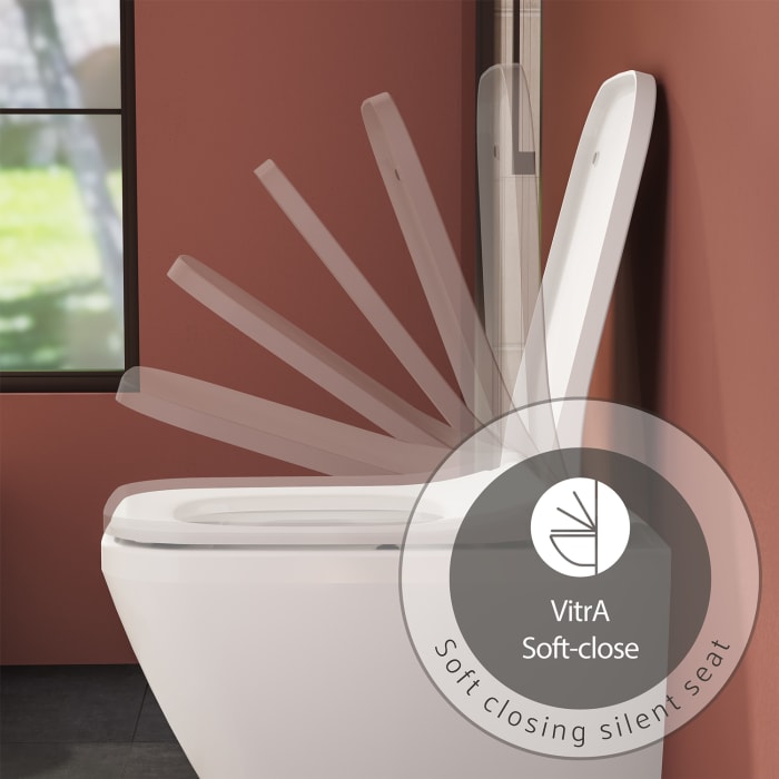VitrA M-Line WC-Sitz Slim Wrap, eckig mit Absenkautomatik