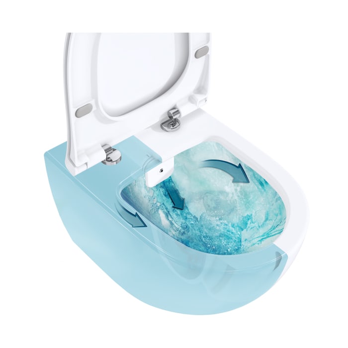 VitrA Aquacare Sento WC-Set mit Bidetfunktion, spülrandlos, inkl. Sitz