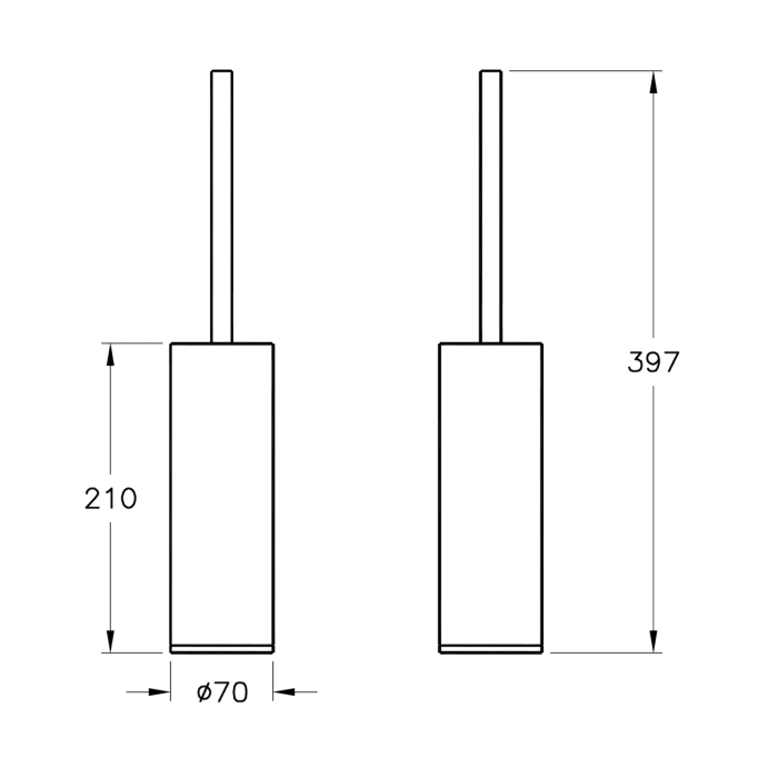 VitrA Origin WC-Bürstengarnitur, Standmodell