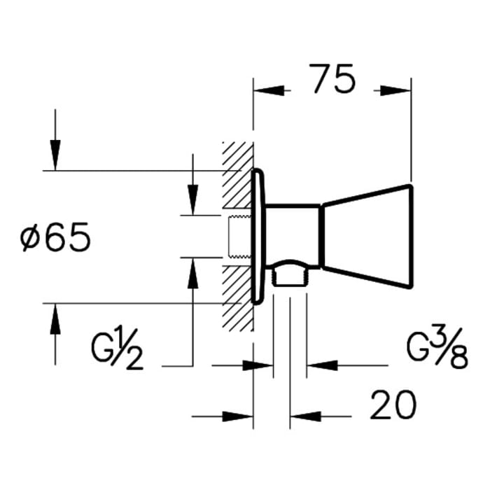 VitrA Liquid Eckventil G 1/2