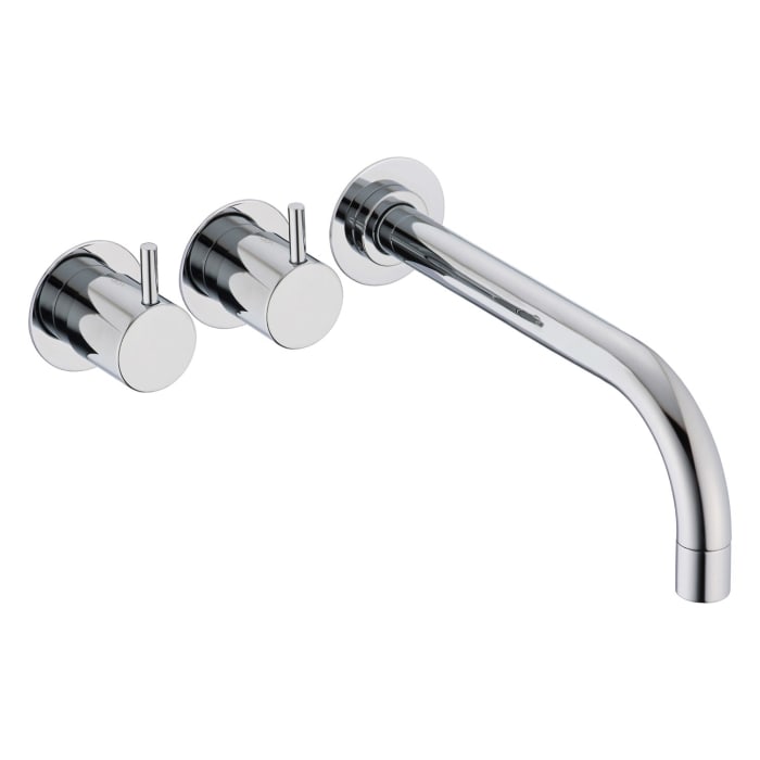 Vola Wand-Badewannen-Zweigriffmischer UP, Ausladung 22,5 cm