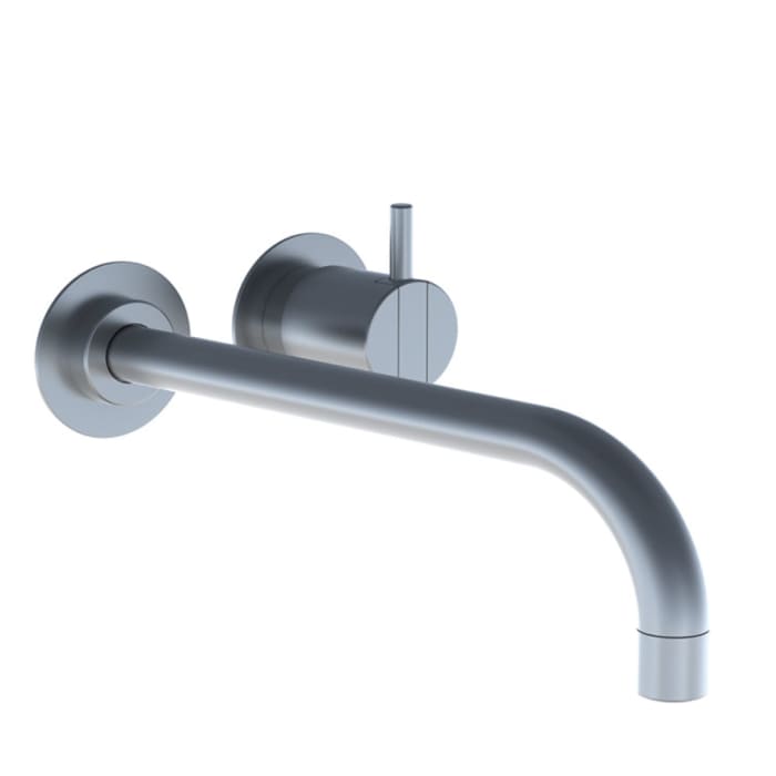 Vola Wand-Waschtisch-Eingriffmischer UP mit Bediengriff rechts, Auslauf links, mit Abdeckplatte