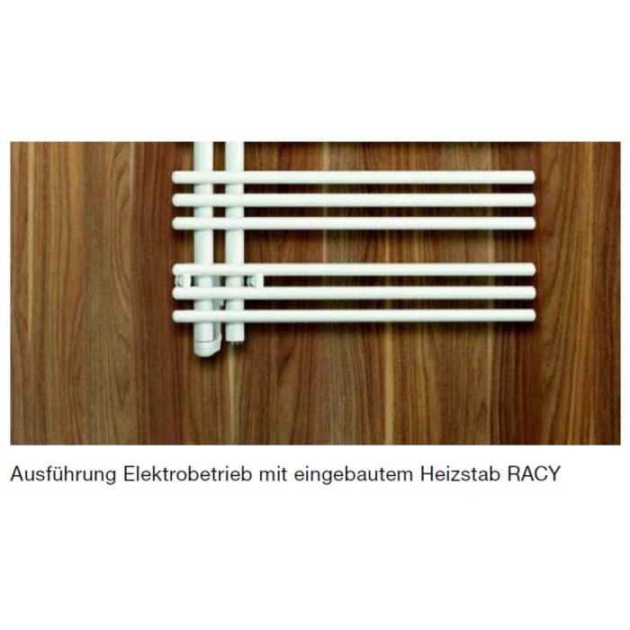 Zehnder Forma Asym LFAEL-120-60/GD Handtuchwärmer 59,6 x 128,1 cm links mit RACY-C