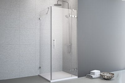 Drehtüren an Festteil mit Seitenwand