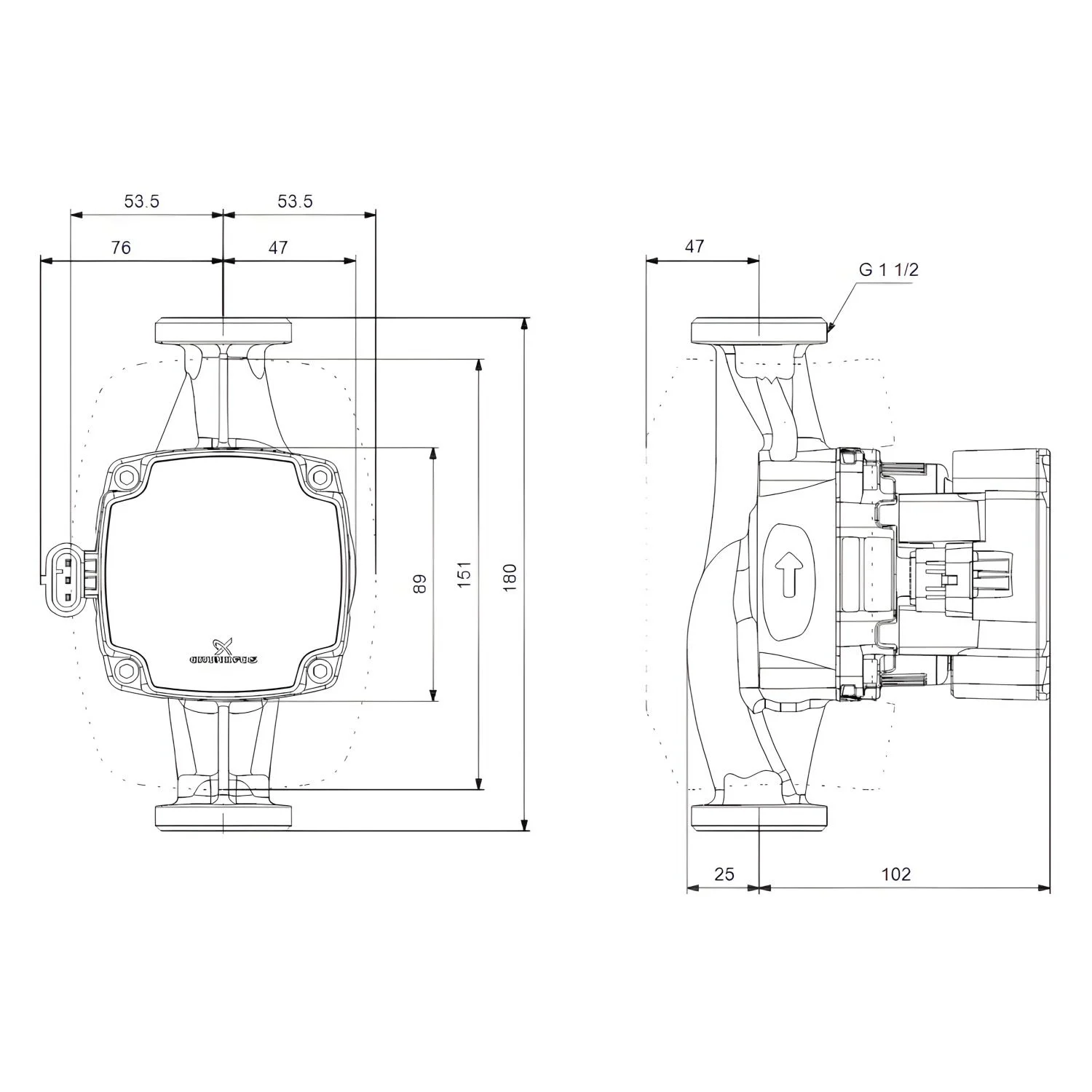 GRUNDFOS ALPHA1 GO Heizungsumwälzpumpe 25-40 180, 220-240V Bild 4