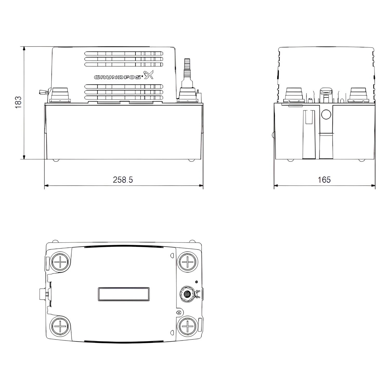 GRUNDFOS CONLIFT1 Kondensathebeanlagen 0,075 kW, 230 V, 50 Hz Bild 2