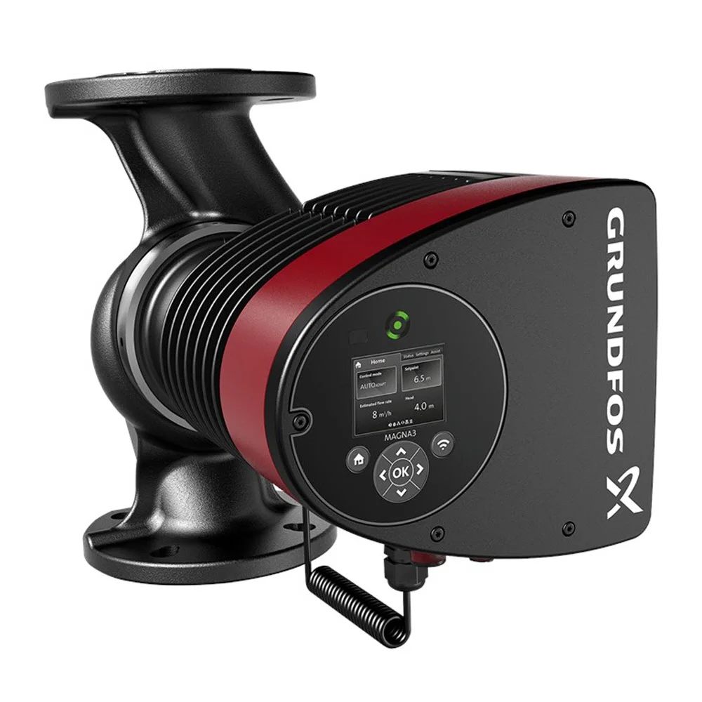 GRUNDFOS MAGNA3 Heizungsumwälzpumpe Typ 40-80 F, Flansch, 230 V, PN 6/10, DN 40, 22 cm