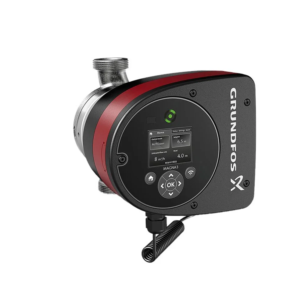 GRUNDFOS MAGNA3 Heizungsumwälzpumpe Typ 25-80 N, Edelstahl, Verschraubung, 230 V, PN 10