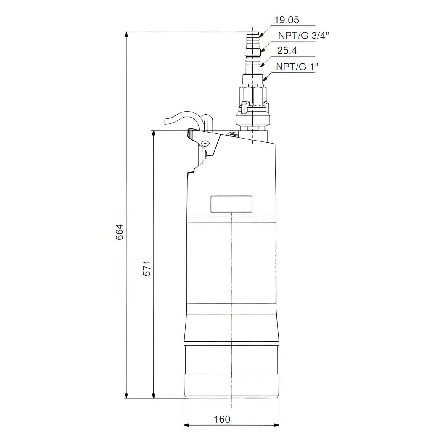 GRUNDFOS SBA Hauswasserwerk 3-45 A, Ausführung A, 220-240 V Bild 2