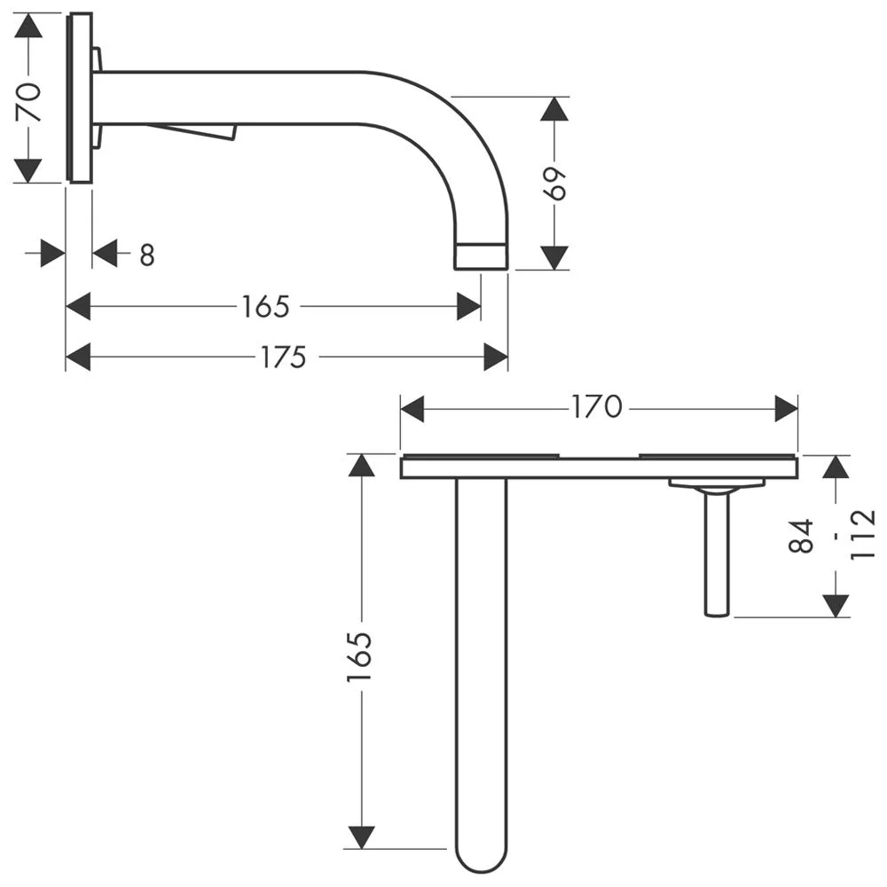 AXOR Uno² Einhebel-Waschtischmischer Unterputzmontage Bild 2