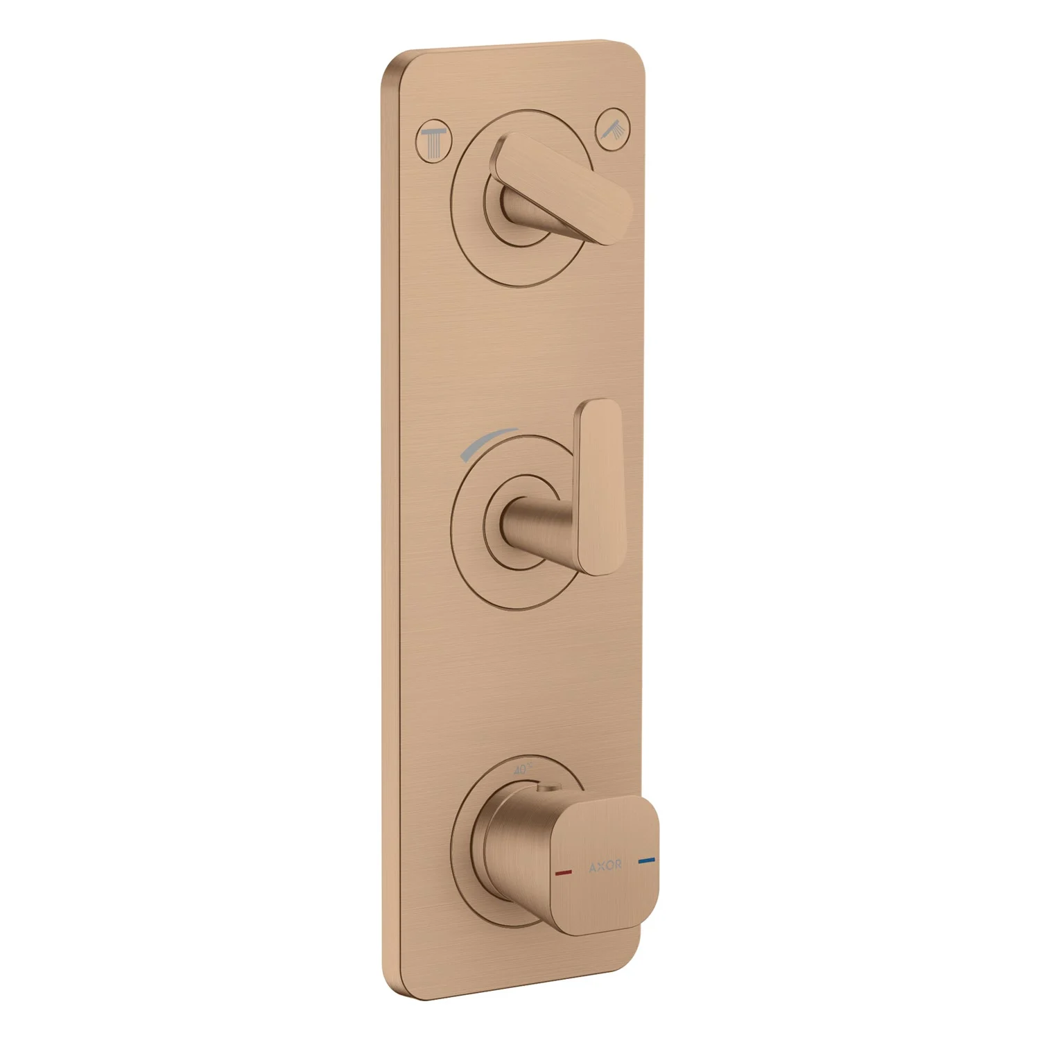 AXOR Citterio C Unterputz Thermostatmodul 380/120 mit Platte, für 2 Funktionen