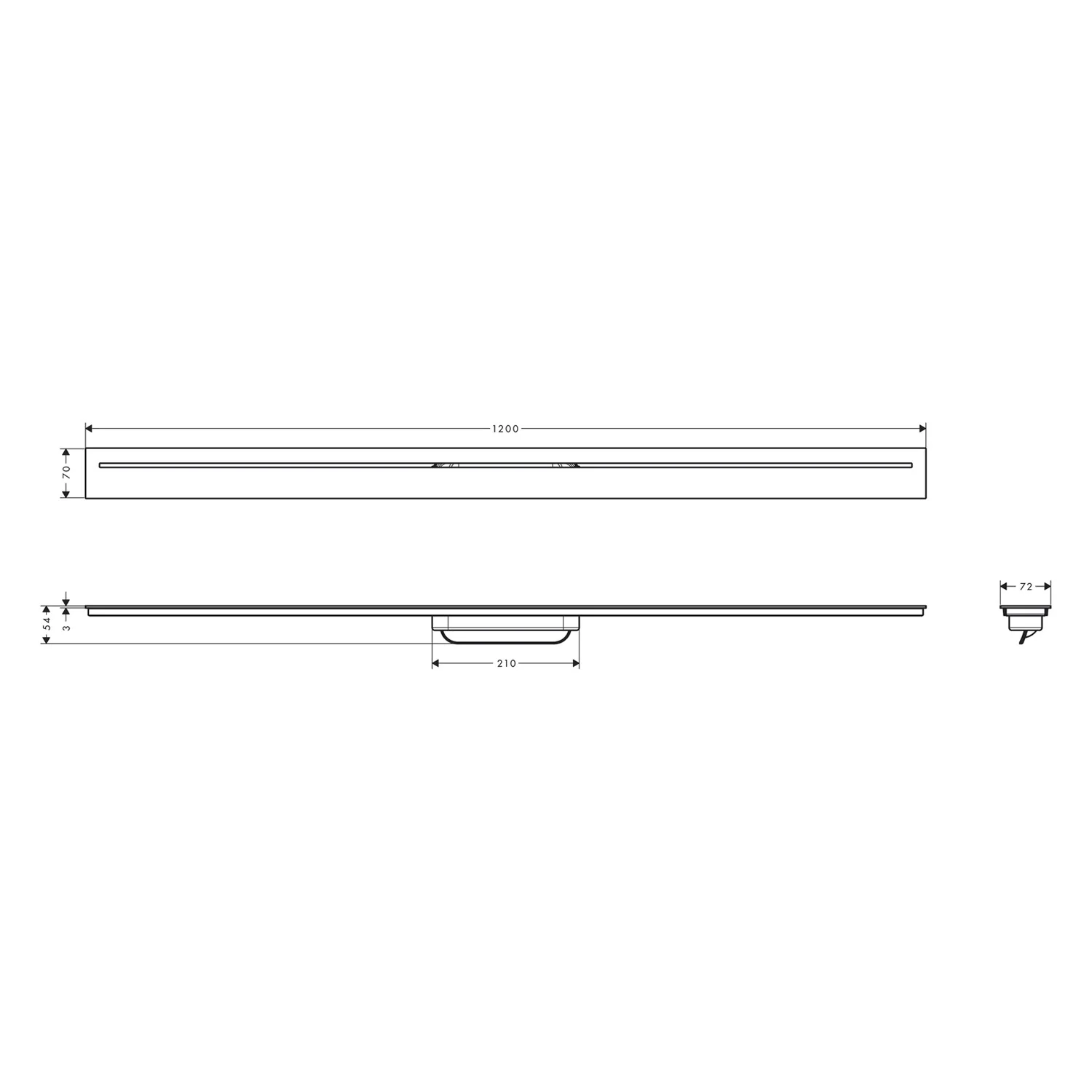 AXOR Drain Fertigset Duschrinne 120 cm Bild 2