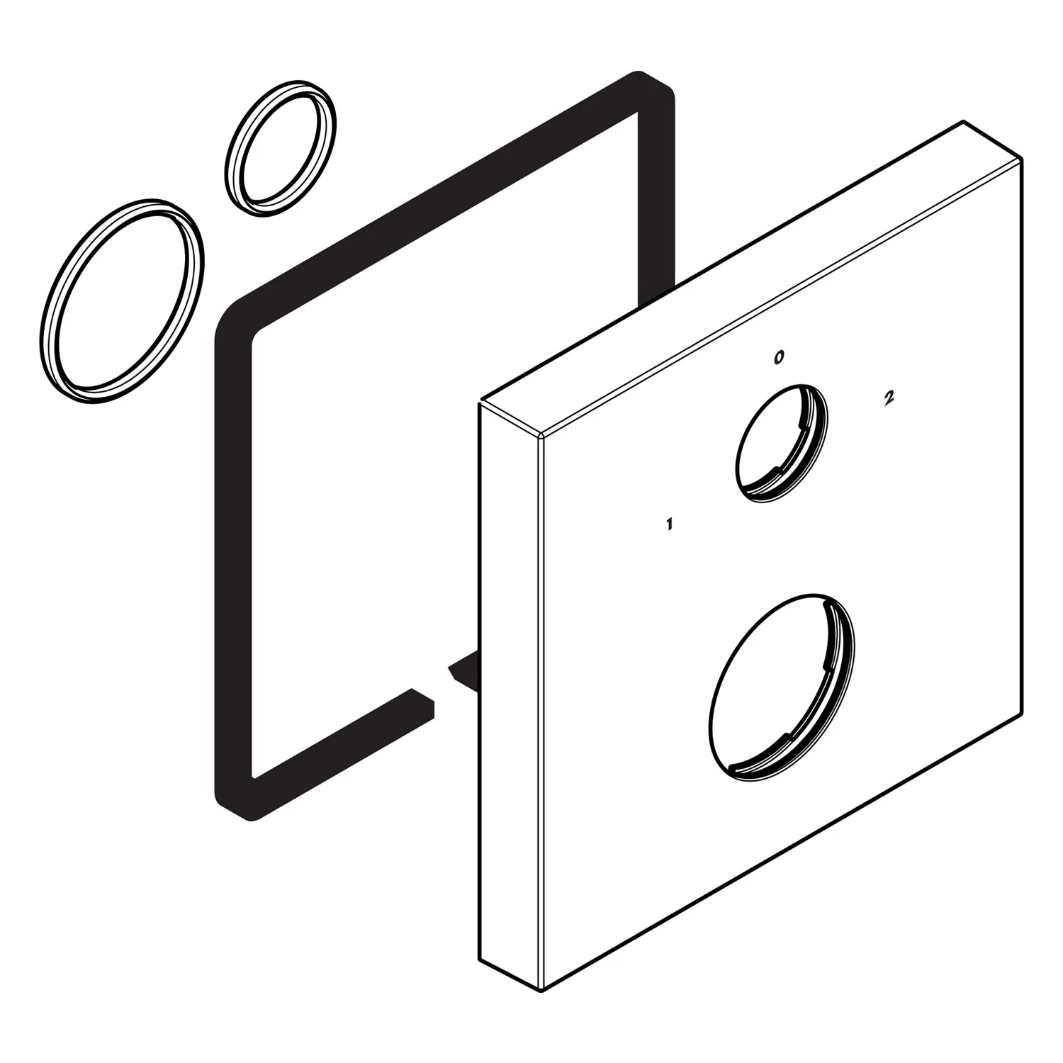 AXOR Starck Organic Ersatz-Rosette für Thermostat 12716000