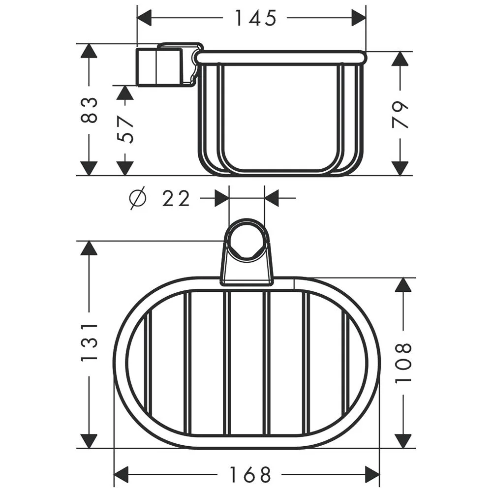 AXOR Montreux Seifenkorb zur Montage an Unica Wandstangen Bild 2