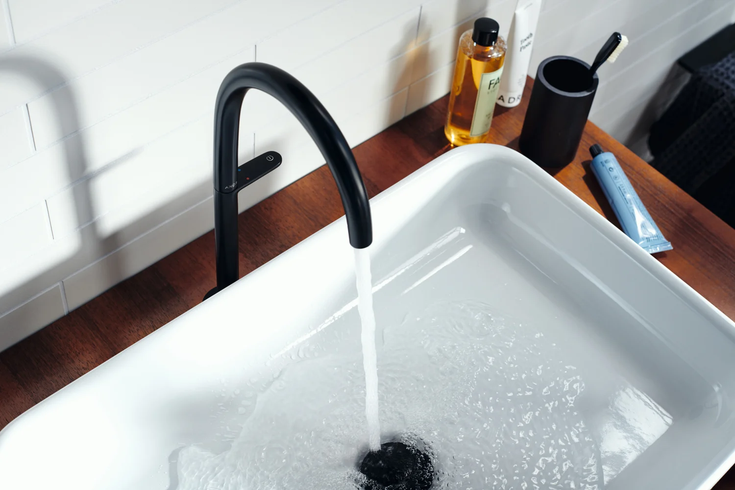 AXOR One Waschtischmischer Select 260 für Waschschüsseln mit Push-Open Ablaufgarnitur Bild 3