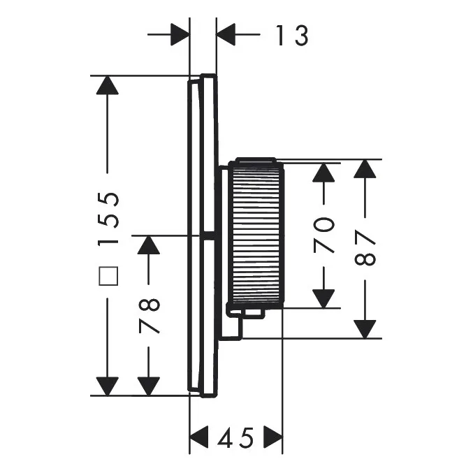 AXOR ShowerSelect ID Thermostat Unterputz eckig für 2 Funktionen Bild 2