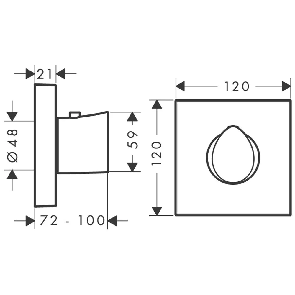 AXOR Starck Organic Highflow-Thermostat UP 12 x 12 Bild 2