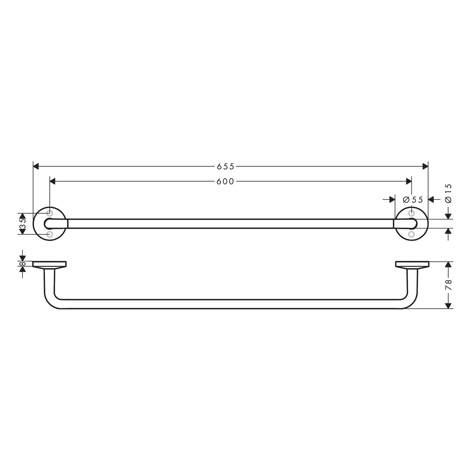 AXOR Universal Circular Handtuchhalter 60 cm Bild 2