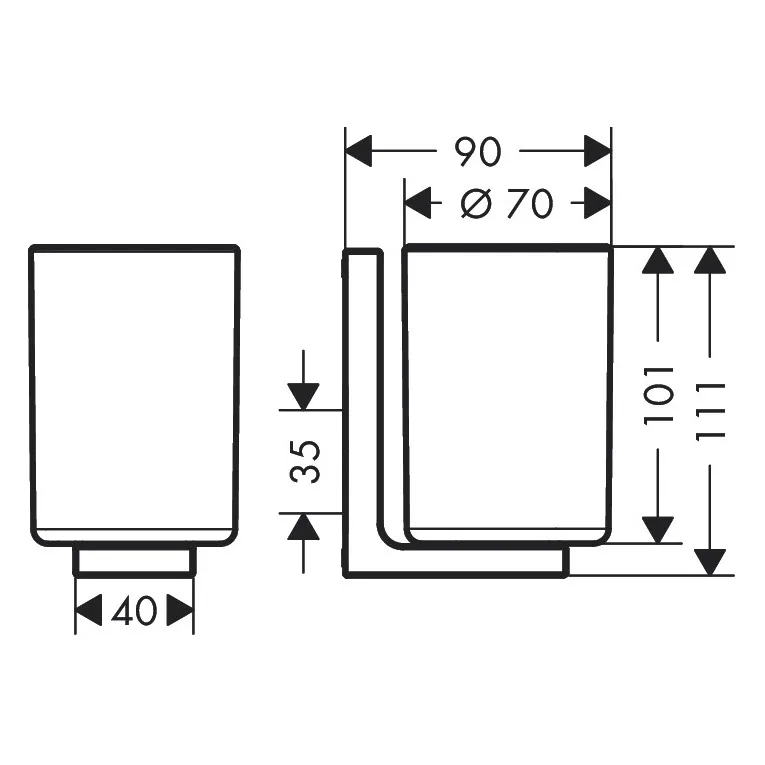 AXOR Universal Rectangular Zahnputzbecher Bild 2