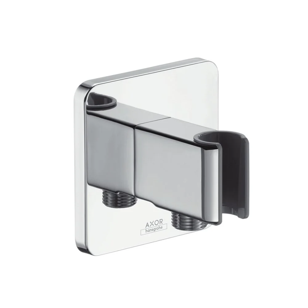 Chromowana jednostka portiera prysznicowego z przodu, hansgrohe
