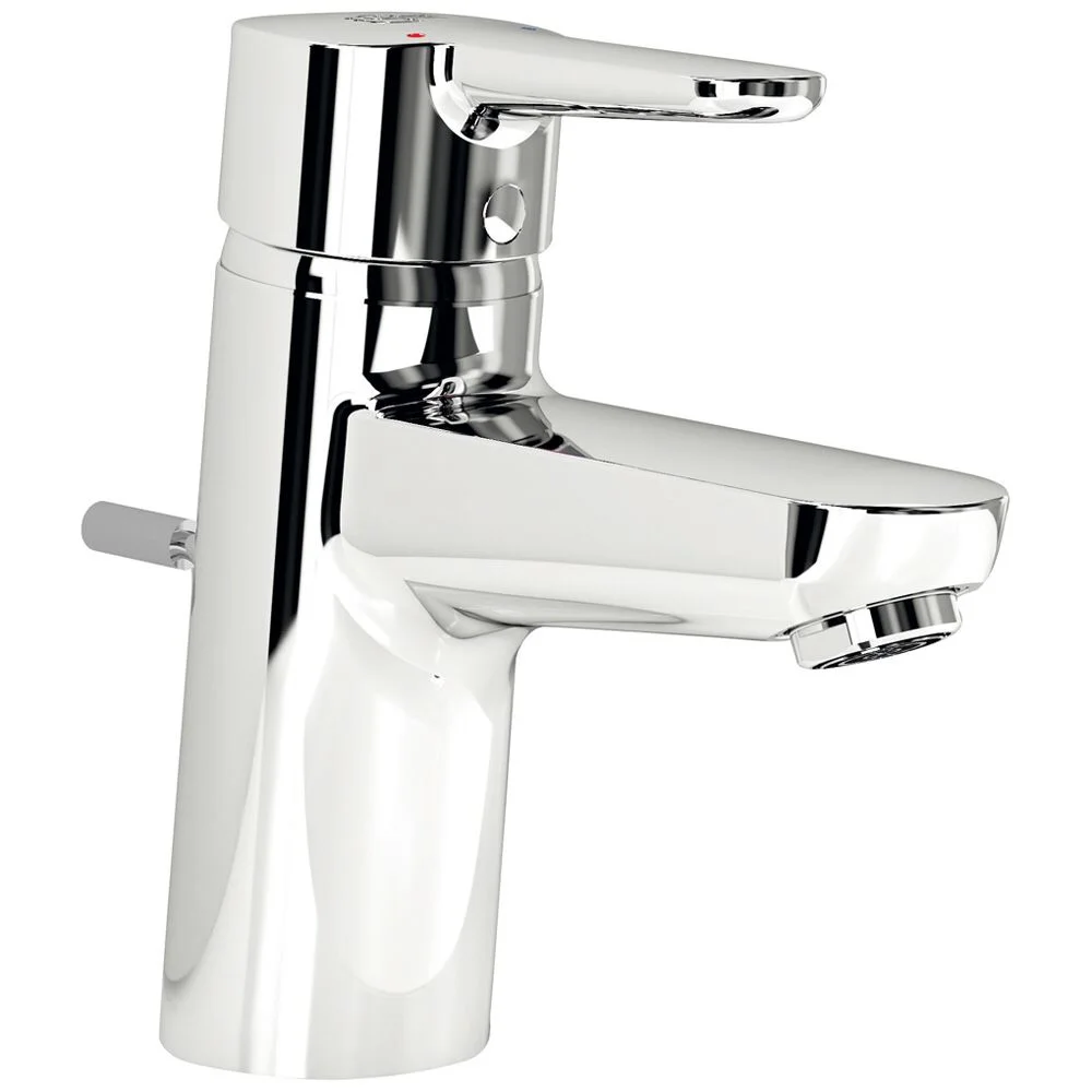 Chromowana bateria widok z przodu na białym tle, Ideal Standard