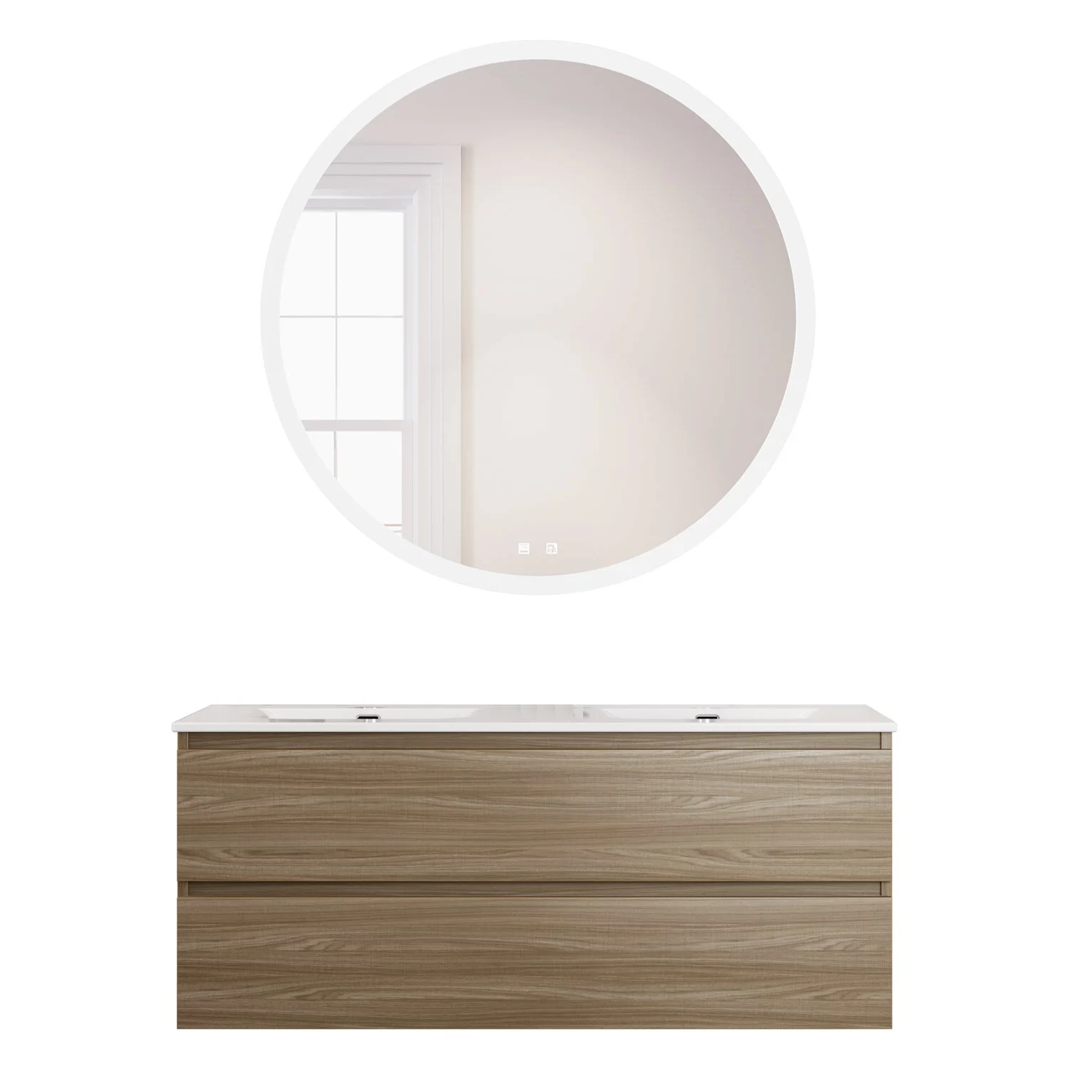 pianura Stella Badmöbel Set 122 cm mit LED-Lichtspiegel Bild 2