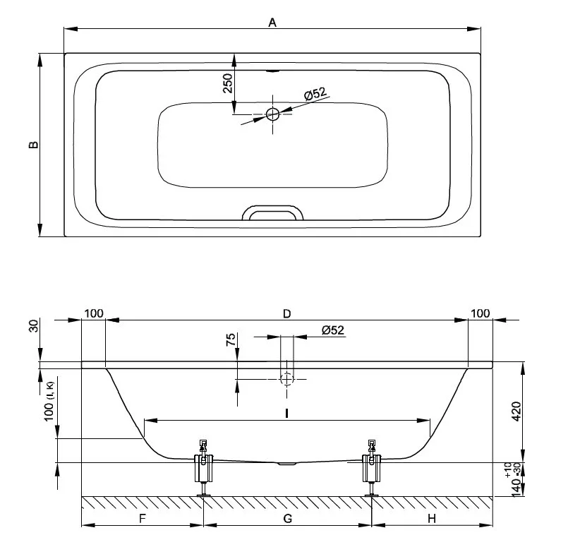 Bette Select Duo Badewanne 180 x 80 x 42 cm Bild 5