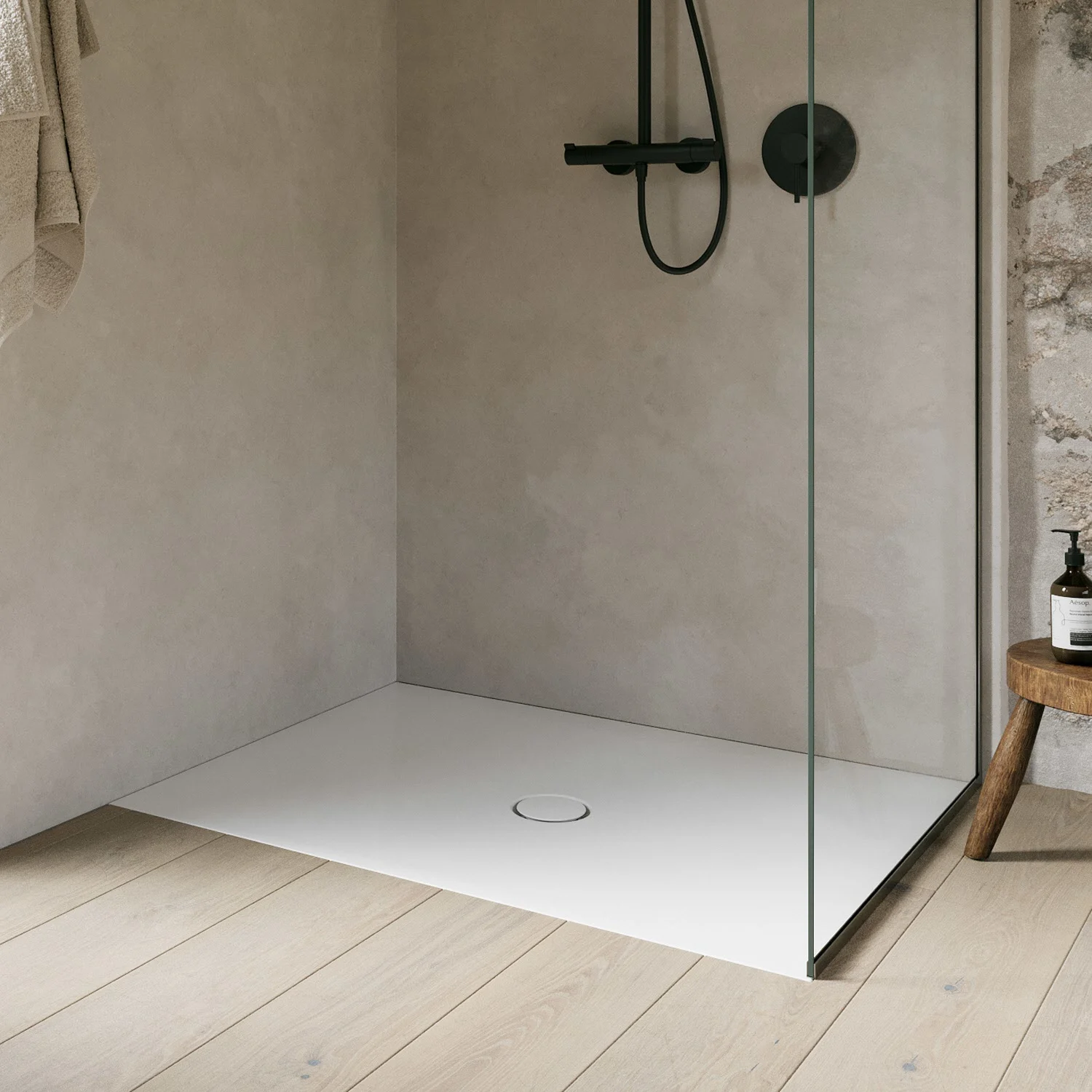 Bette BetteFloor Duschfläche 120 x 100 cm mit BetteAntirutsch Sense