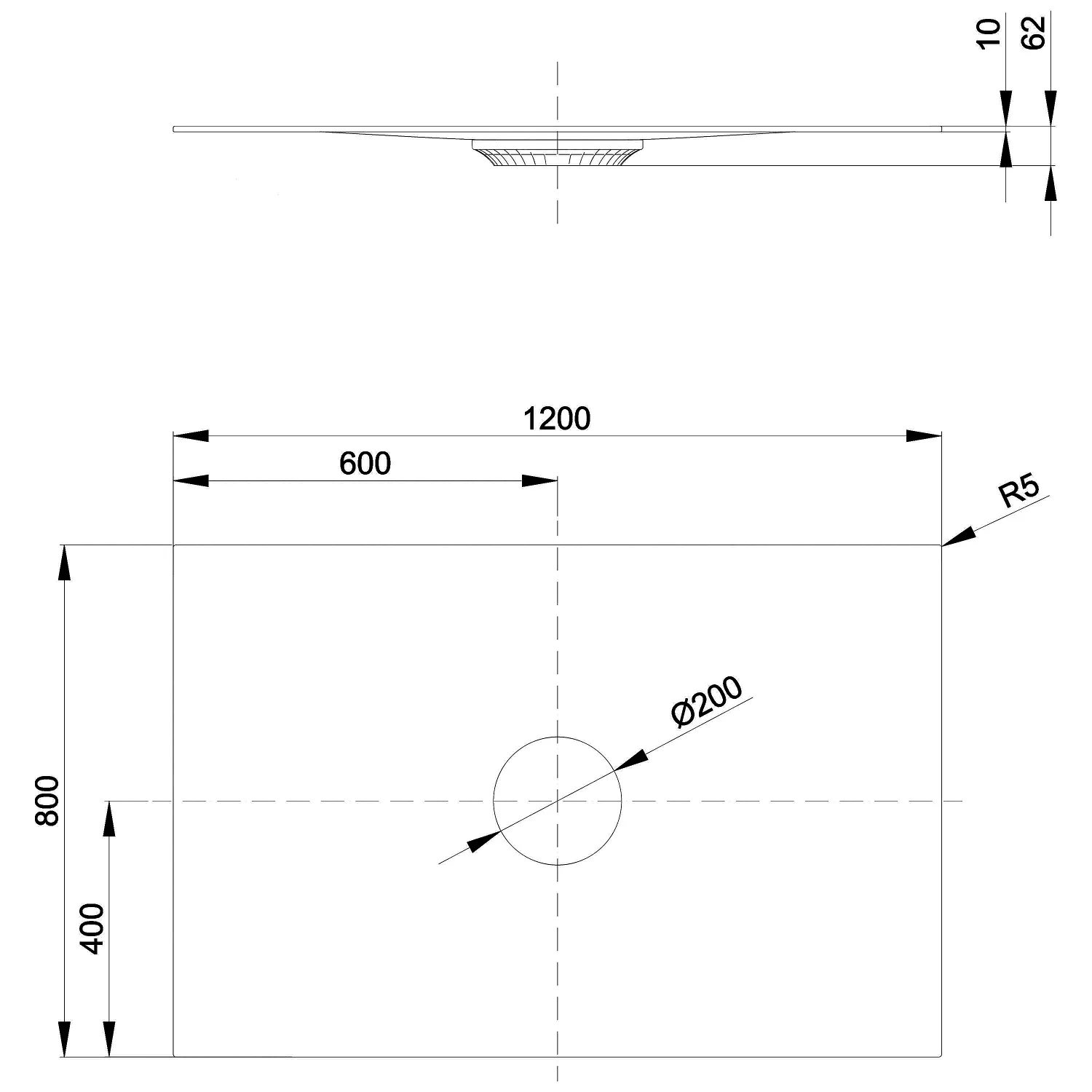 Bette Air Duschwanne 120 x 80 x 1 cm mit Antirutsch Pro Bild 5