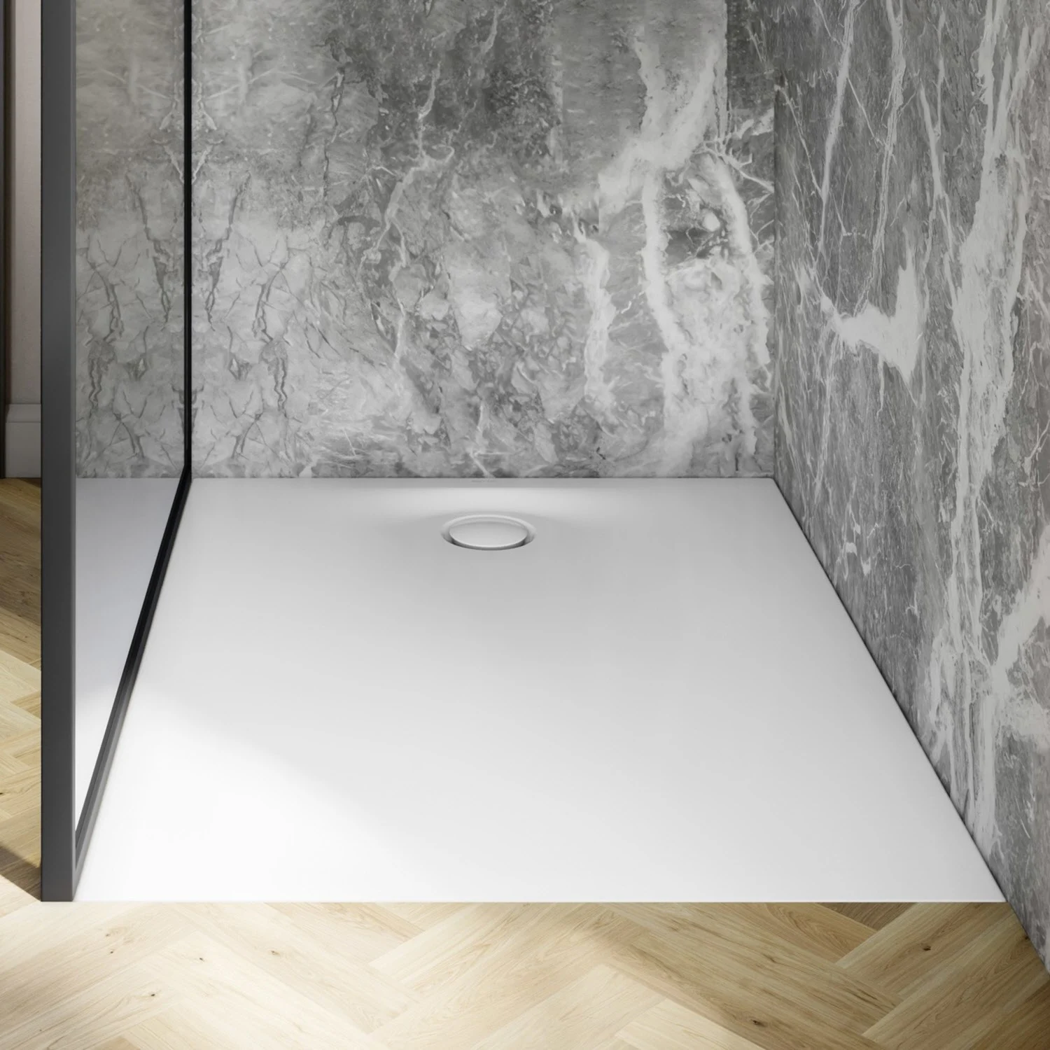 Bette Ultra Space Duschwanne 140 × 80 × 2,5 cm mit BetteAntirutsch Sense